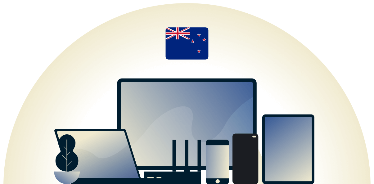 VPN neozelandese che protegge una varietà di dispositivi.