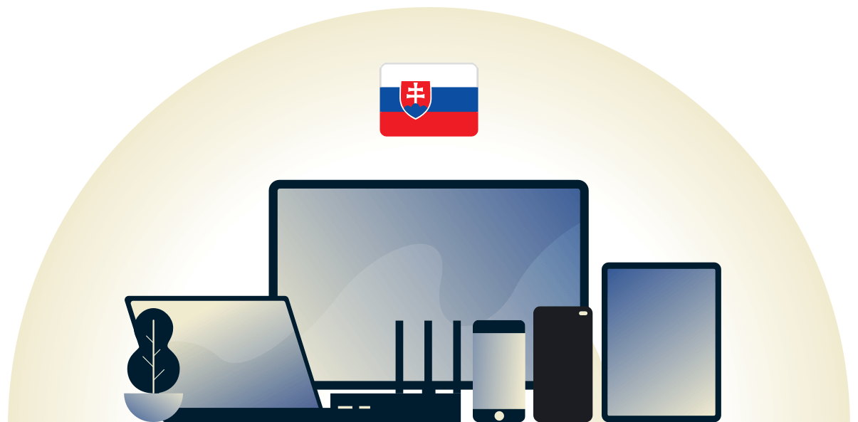 VPN de Eslovaquia protegiendo diversos dispositivos.